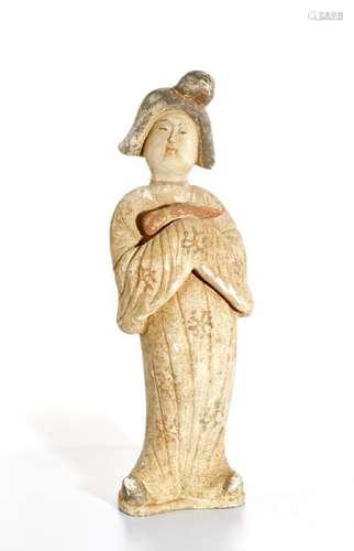 Painted Pottery Figure of a Lady