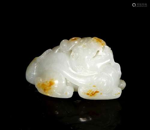 White and Russet Hetian Jade Carving