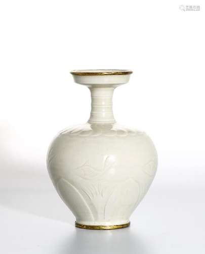 Ding Ware Carved Baluster Vase