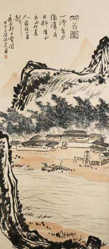 Chinese Scroll Painting of Landscape