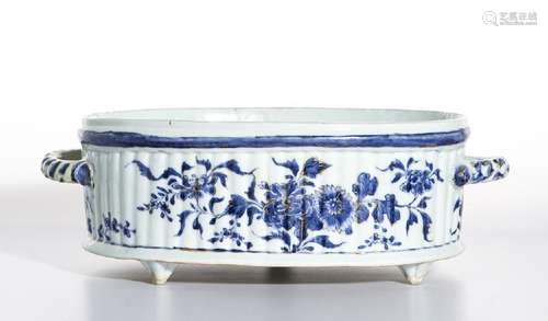 Kangxi Blue and White Oval Basin, Christie's