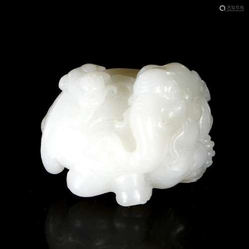 Hetian White Jade Elephant