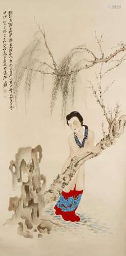 Chinese Scroll Painting of a Lady