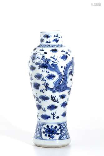 Blue and White Baluster Vase