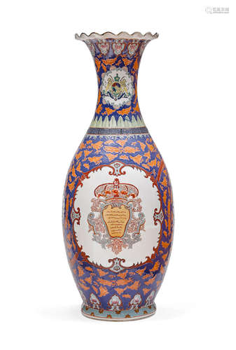 An Imari style porcelain floor vase