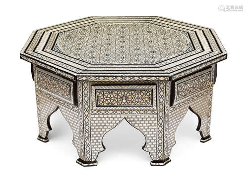 A Levantine inlaid octagonal table