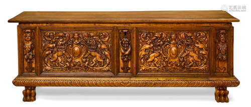 Incorporating antique elements An Italian Renaissance carved cedar cassone