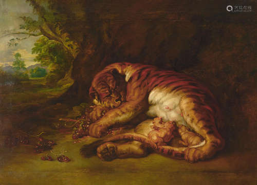 A tigress suckling her cubs  53 3/4 x 74 1/4in (136.6 x 188.6cm) After Sir Peter Paul Rubens19th Century