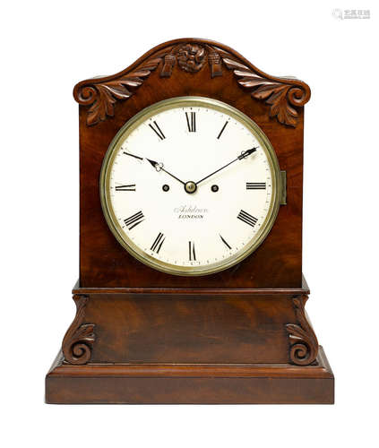 Second quarter 19th century A William IV mahogany bracket clock Ashdown, London