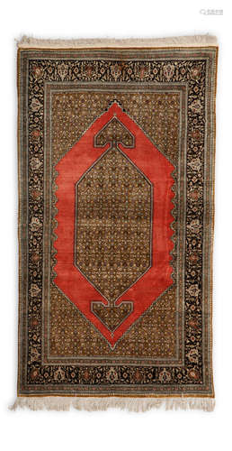 Central Persia dimensions approximately 7ft x 4ft 5in (213 x 134.5cm) A Qum silk rug