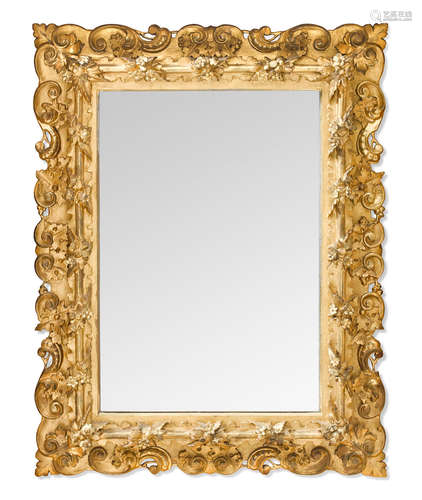 An Italian carved giltwood mirror