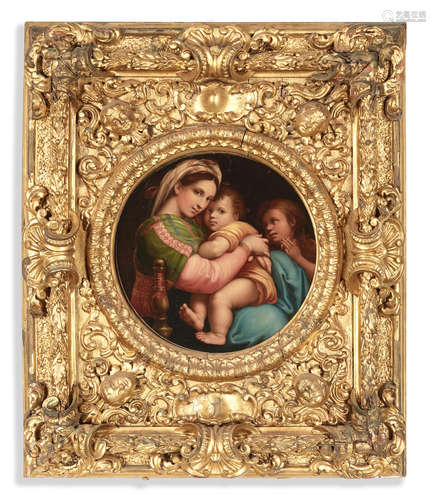 La Madonna della sedia 13 1/4 x 13 1/4in (33.7 x 33.7cm) After Raphaël(Raphaël Urbinas Sanzio)