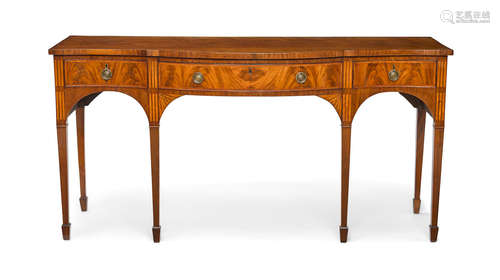 Late 18th century A George III inlaid mahogany sideboard