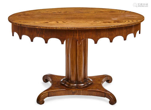 Early 19th century A Baltic Neoclassical elm oval center table