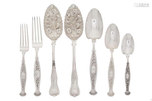 by Whiting Mfg. Co., New York, NY, 1888  An American sterling silver flatware service