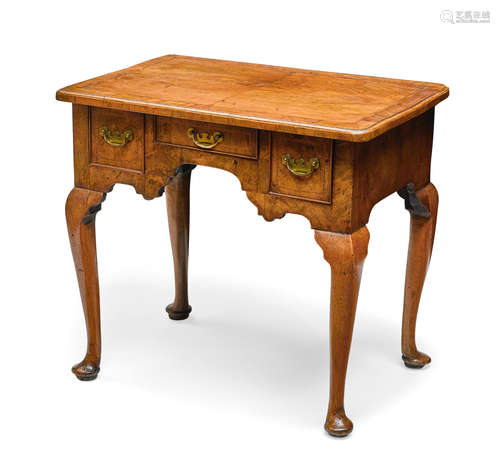 Second quarter 18th century A George II inlaid and crossbanded walnut lowboy