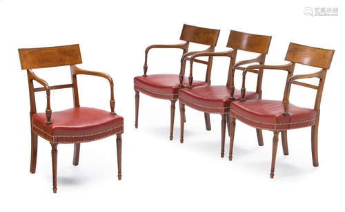 Early 19th century A set of four George IV mahogany armchairs