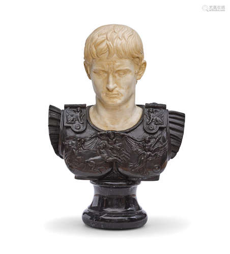 Second half 20th century A composition bust of Caesar Augustus