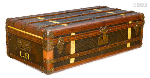 Goyard Leather steamer trunk