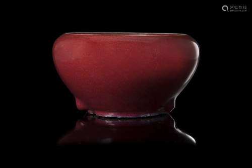 A flambè-glazed deep bowlChina, 19th century(d. 23.5 cm.)ITPotiche dalla spessa invetriatura