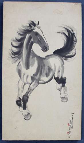 XU Beihong (1895-1953) after. Jumping horse, around 1935, summer.