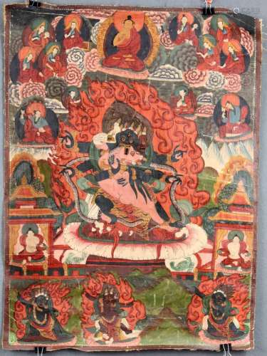Thangka, China / Tibet old. Probably Yama.