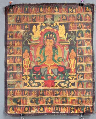 Bodhisattva Thangka, China / Tibet old.
