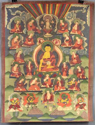 ShakyamuniBuddha, Thangka, China / Tibet old.