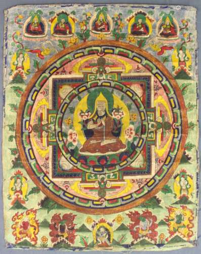 Buddha Mandala / Thangka, China / Tibet old.