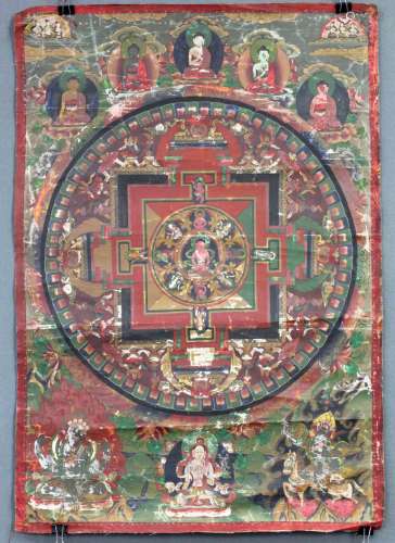 Mantra / Buddha Mandala, China / Tibet old.