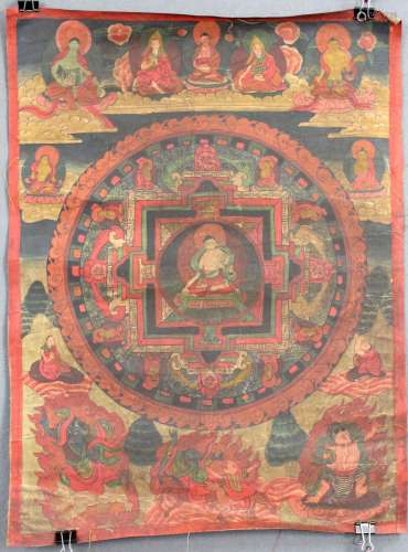 Buddha Mandala, China / Tibet old.