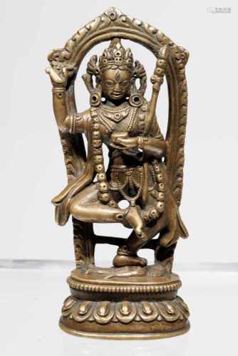 HEVAJRAbronze,Tibet, 18th century,H: 12,5 cmHevajra in two-armed 'Heruka' form, with his right