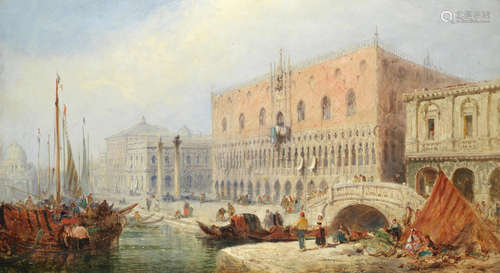 The Grand Canal, Venice J Vivian(British, 19th Century)