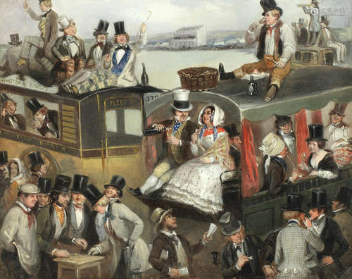 The Derby, Epsom - high life and low life; a pair. Archibald S. Henning(British, died 1864)