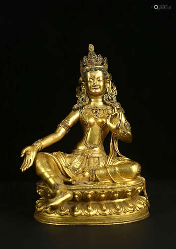 Chinese Gilt Bronze Buddha