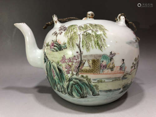 Chinese Famille Rose Porcelain Tea Pot