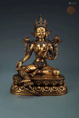 Ming Dynasty Gilt Bronze Buddha