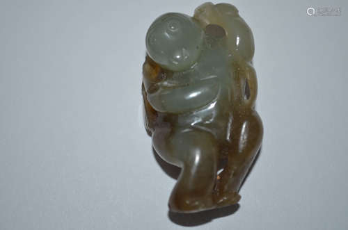 Chinese Nephrite Jade Monkey