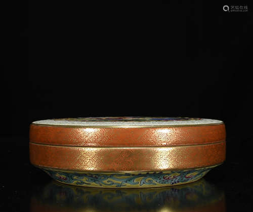 Chinese Enamel Porcelain Cover Box