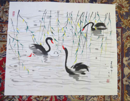 Chinese Ink/Color Painting,Signed