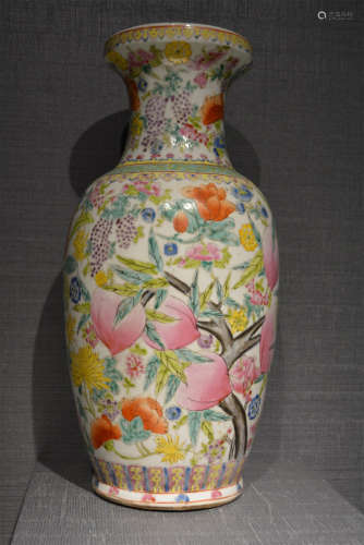 Large Chinese Famille Rose Vase