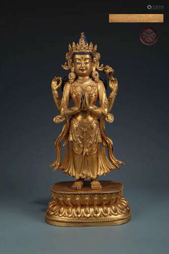 Chinese Gilt Bronze Buddha