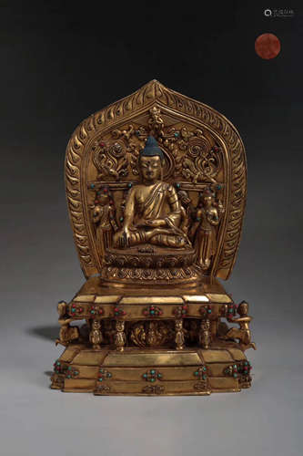 Ming Dynasty Gilt Bronze Buddha