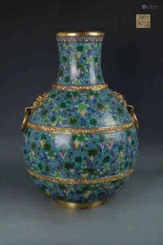 Chinese Bronze Enamel Vase