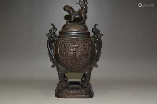 18th C. Chinese Bronze Incense Burner