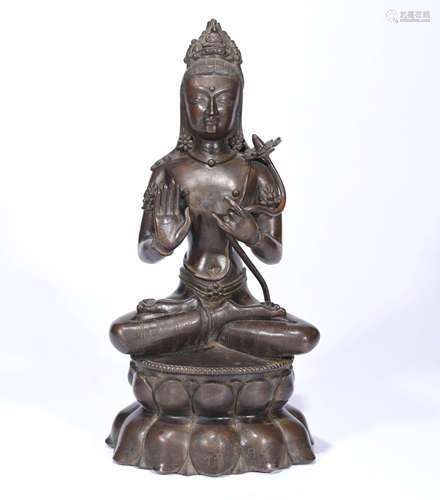 Chinese Bronze Guan Yin