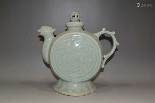 19th C. chinese celadon glazed porcelain pot