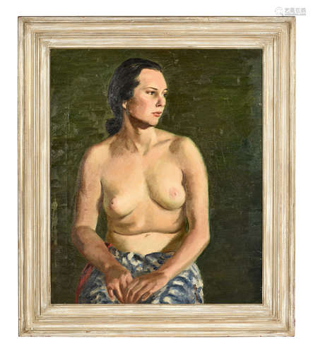 FRAMED OIL ON CANVAS PAINTING 'NUDE WOMAN'