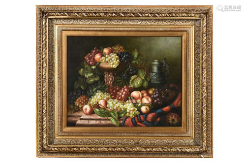 FRAMED OIL ON CANVAS PAINTING 'FRUITS'