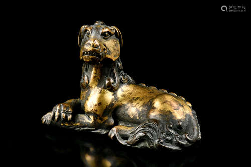 GILT BRONZE CAST 'MYTHICAL BEAST' FIGURE